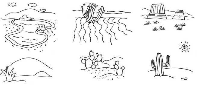 沙漠简笔画