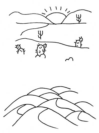 沙漠简笔画