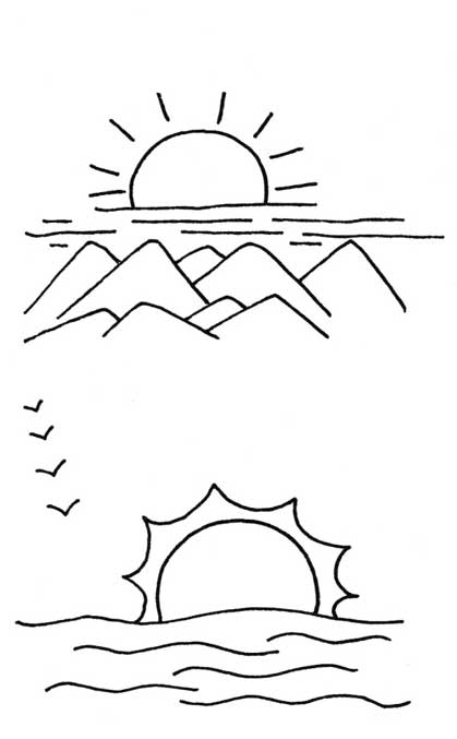 日出简笔画