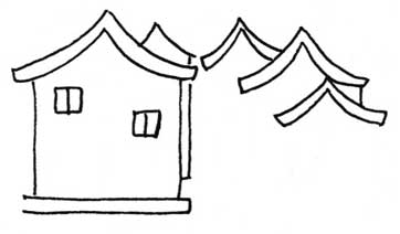 乡村简笔画