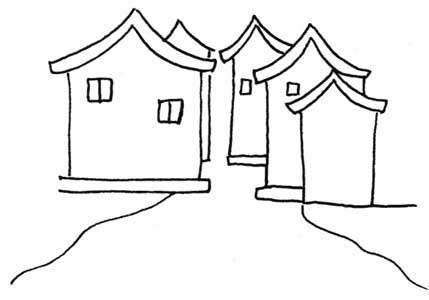乡村简笔画