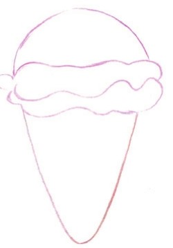 甜筒简笔画