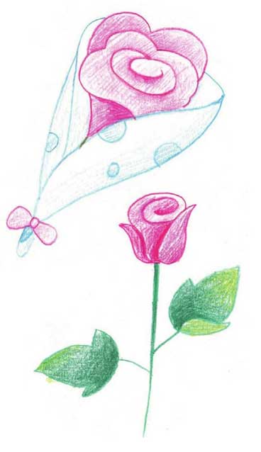 玫瑰简笔画