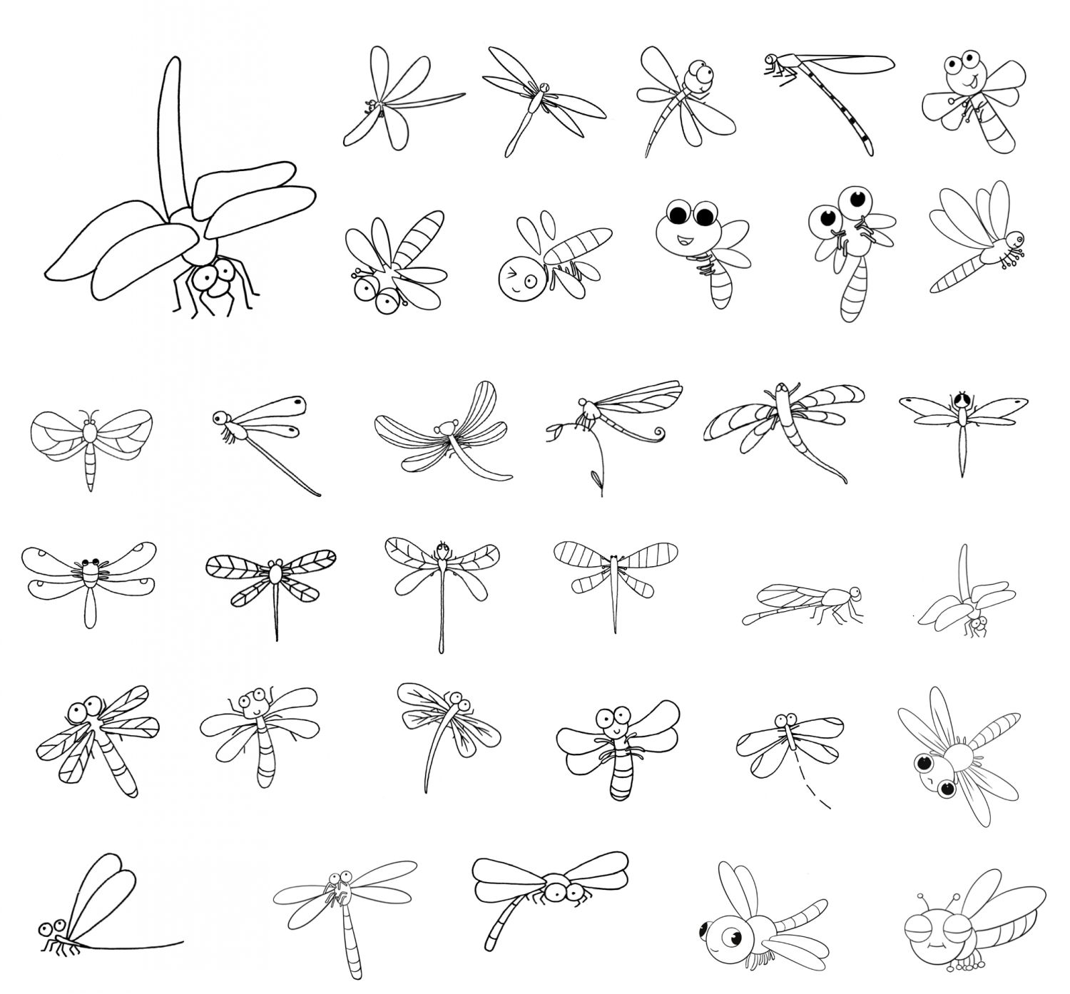 蜻蜓简笔画