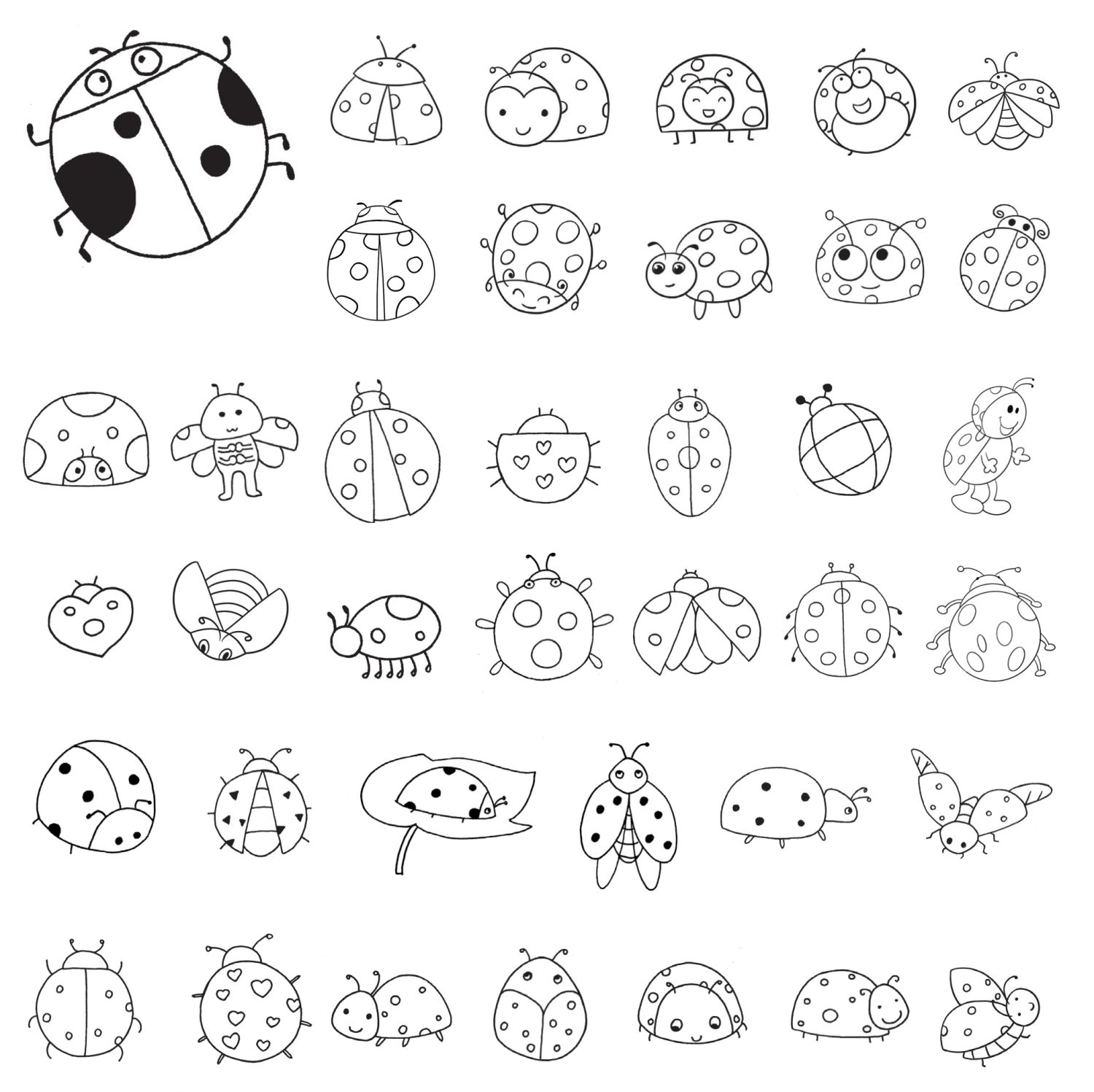 瓢虫简笔画