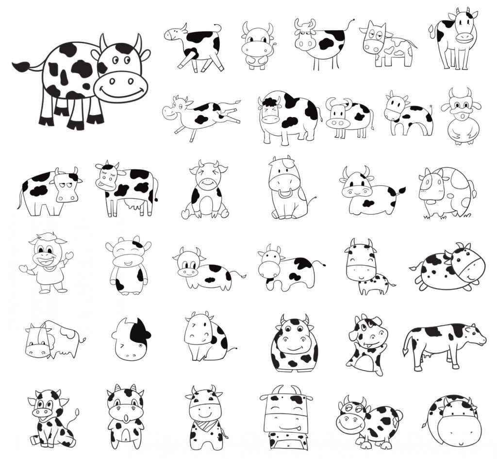 奶牛简笔画