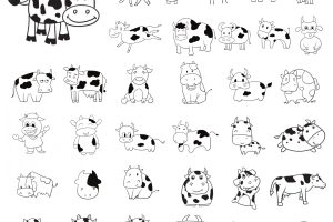 奶牛简笔画