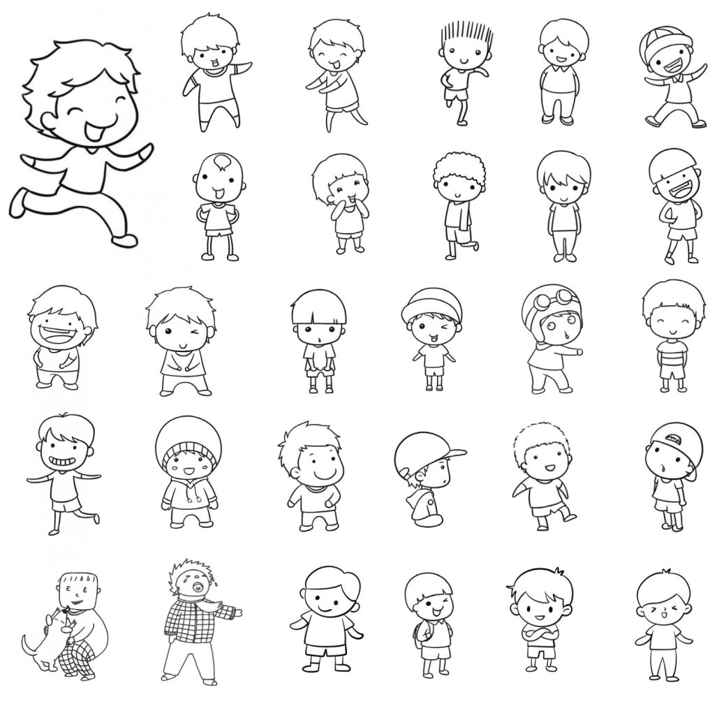 男孩简笔画