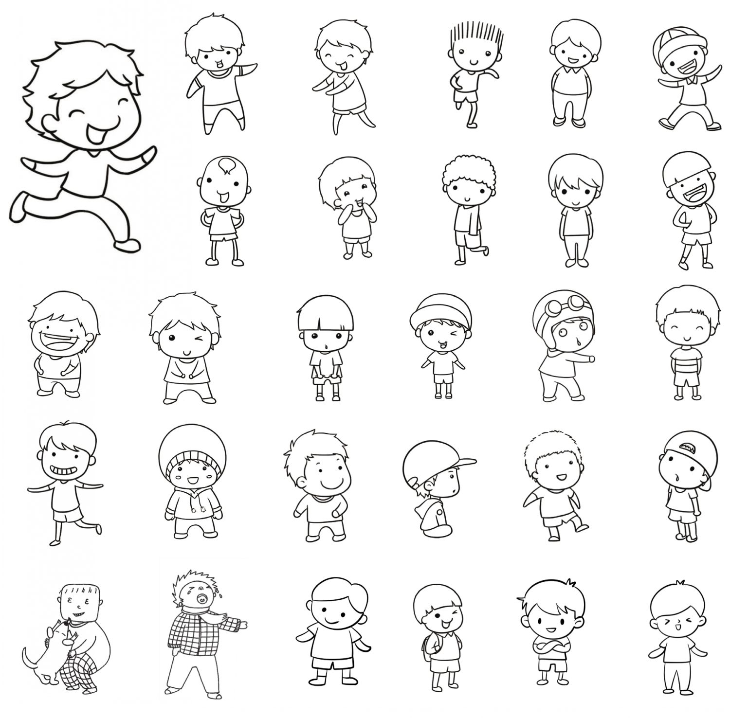 男孩简笔画