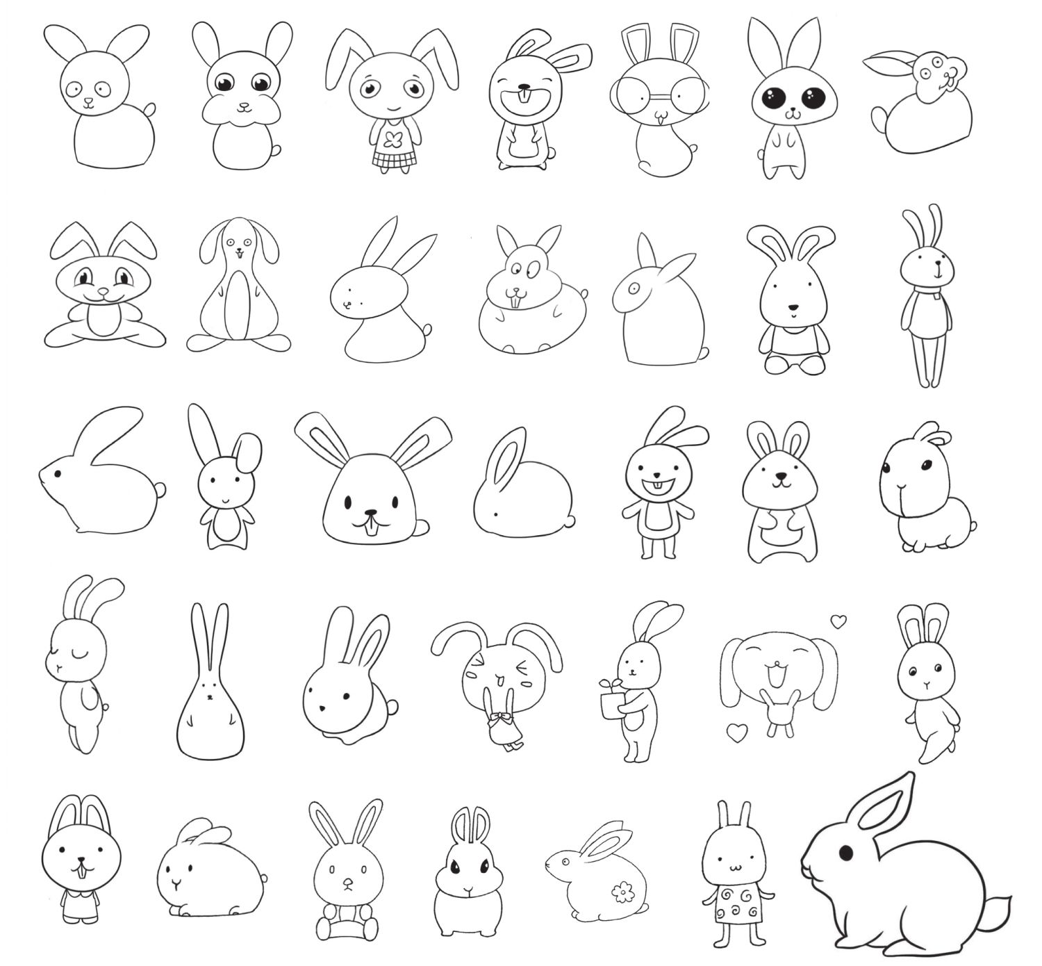 兔子简笔画