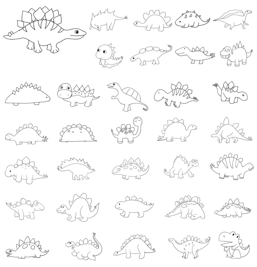 剑龙简笔画