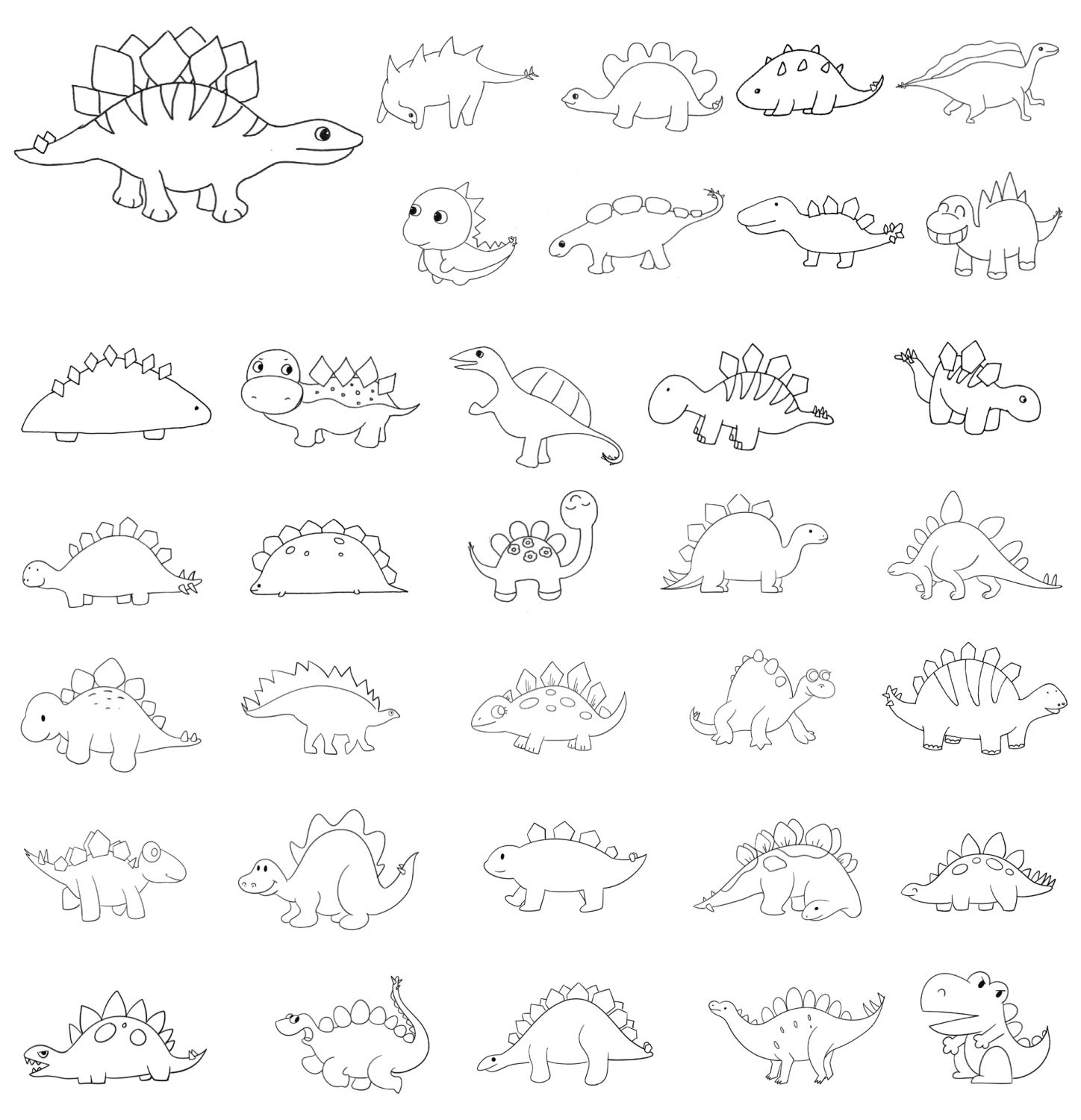 剑龙简笔画