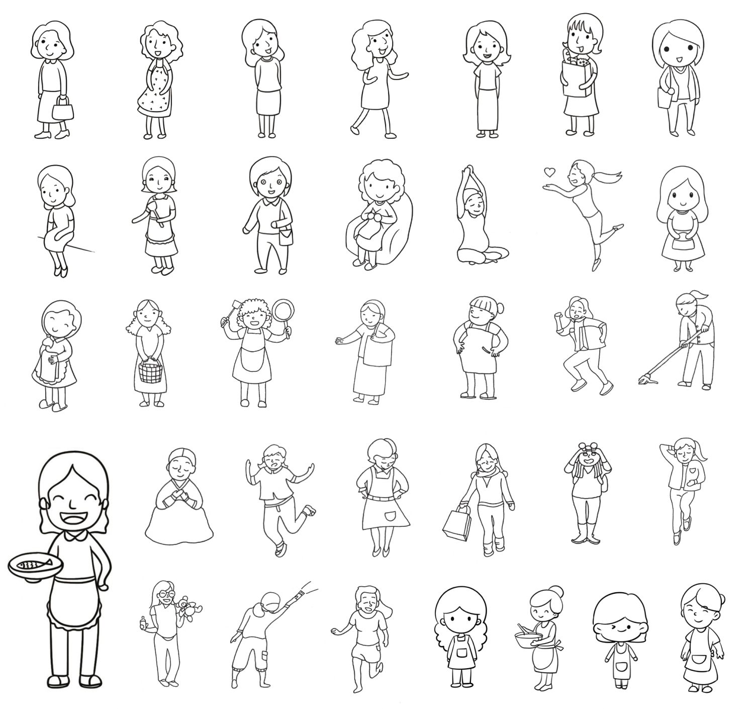 妈妈简笔画