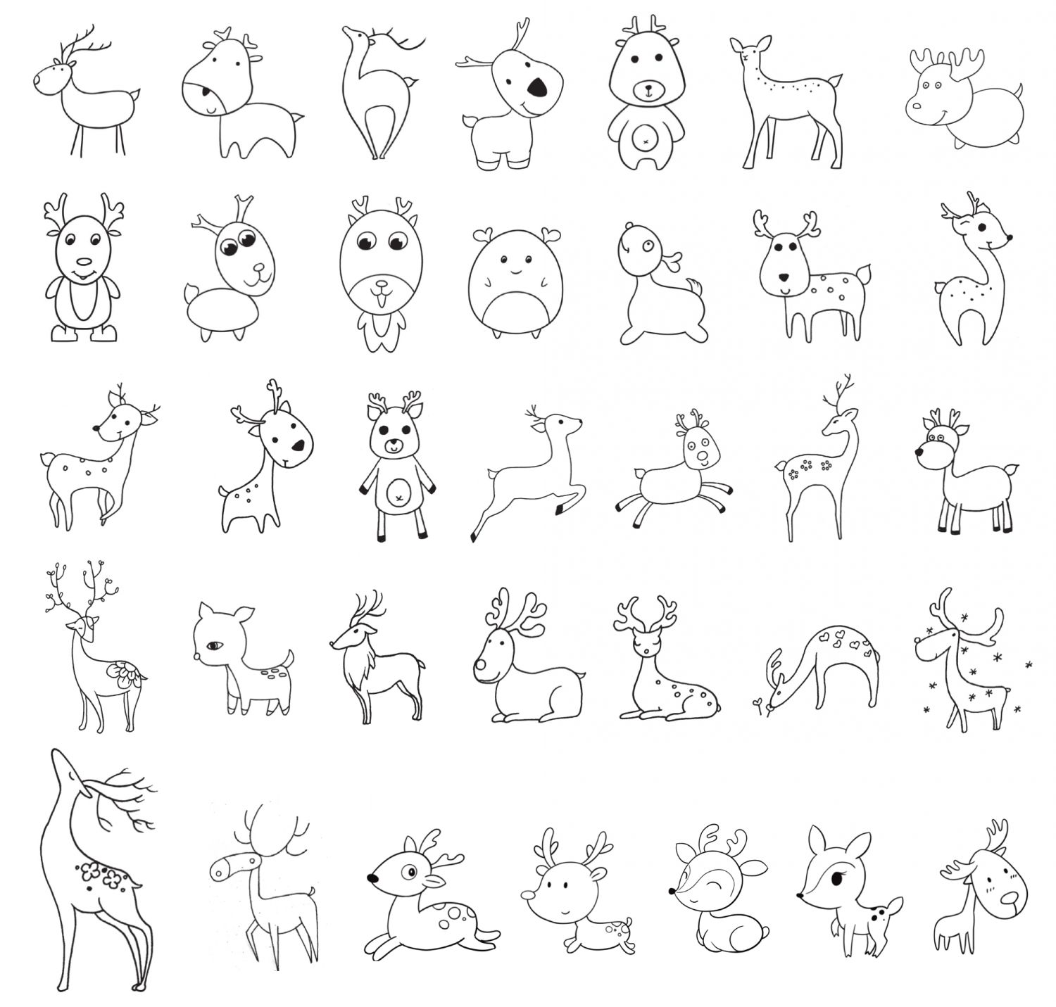 小鹿简笔画
