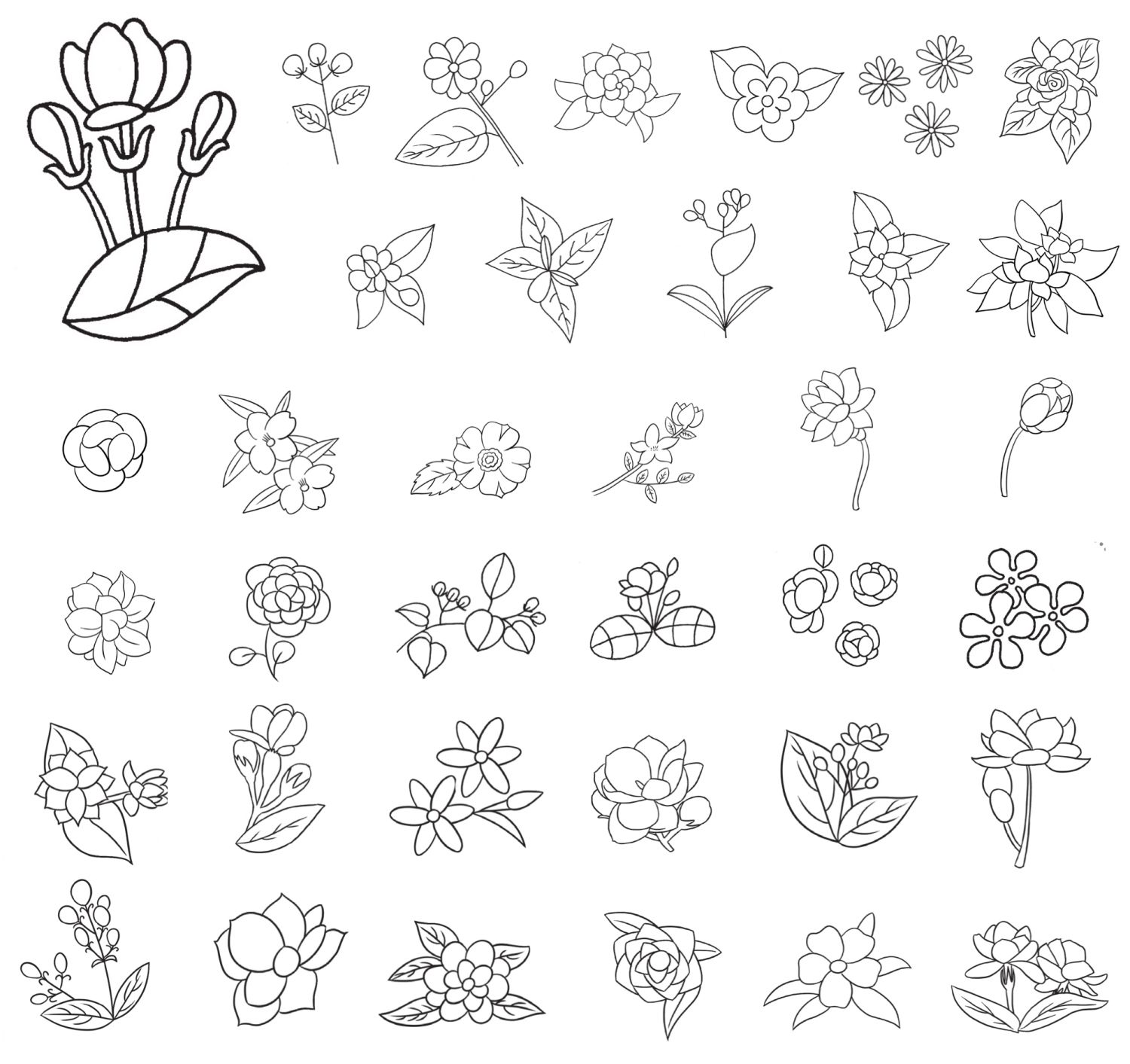 茉莉花简笔画