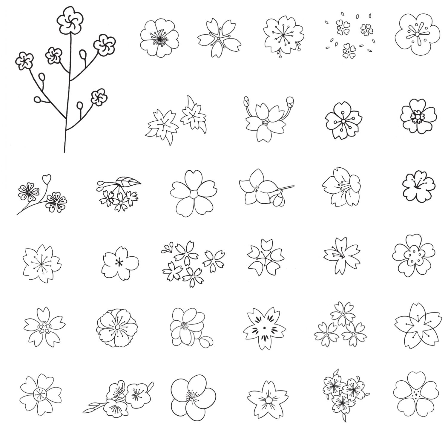 樱花简笔画