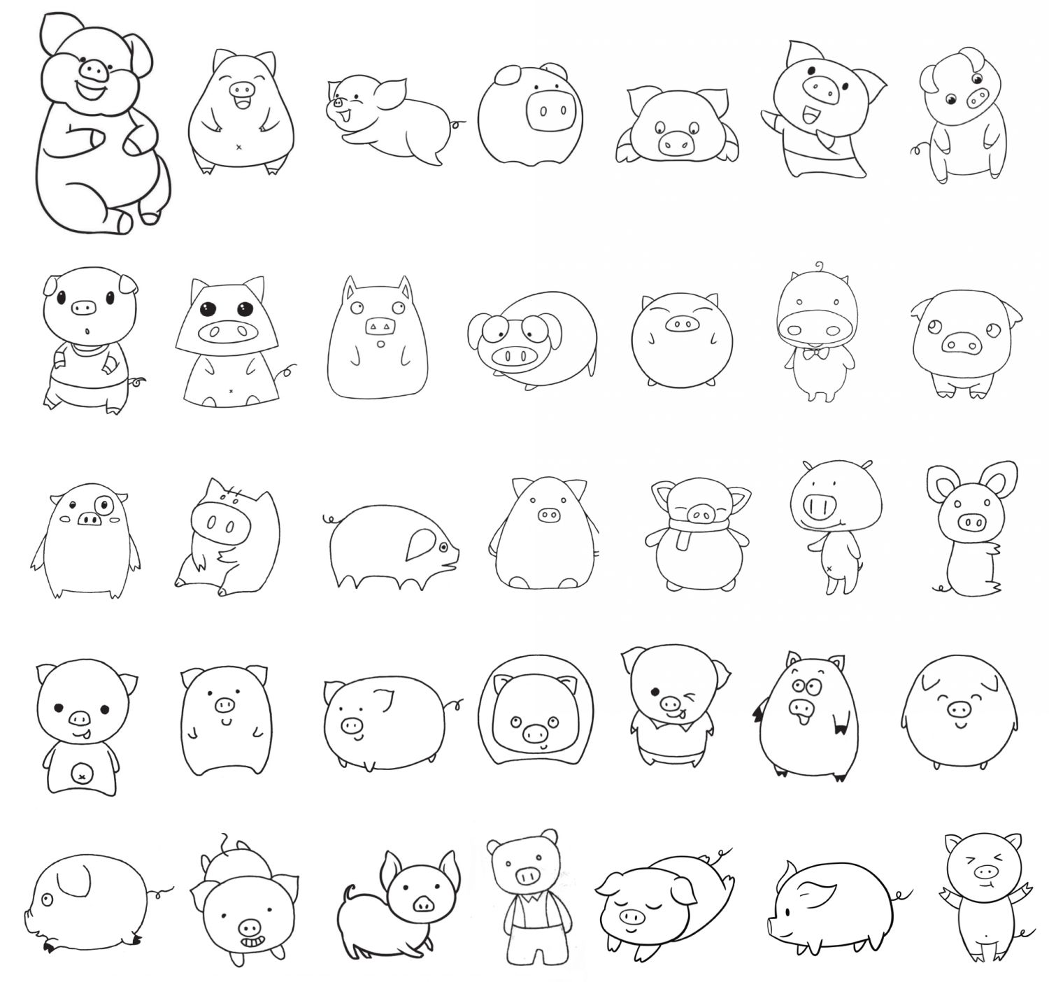 小猪简笔画