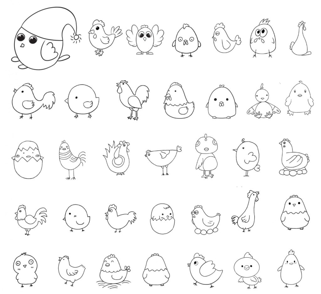 小鸡简笔画