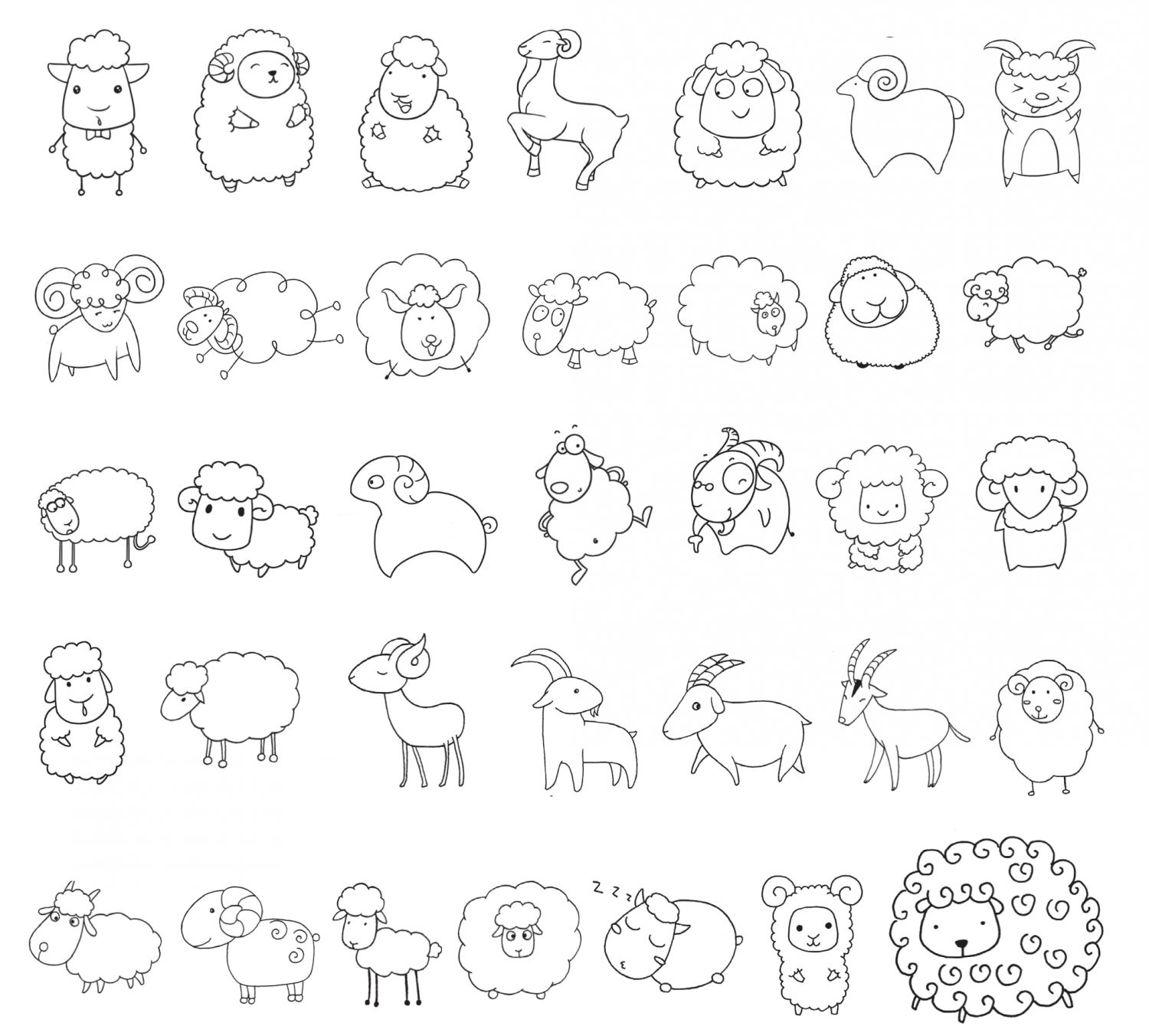 小羊简笔画