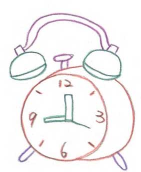 闹钟简笔画