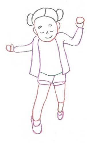 女孩简笔画