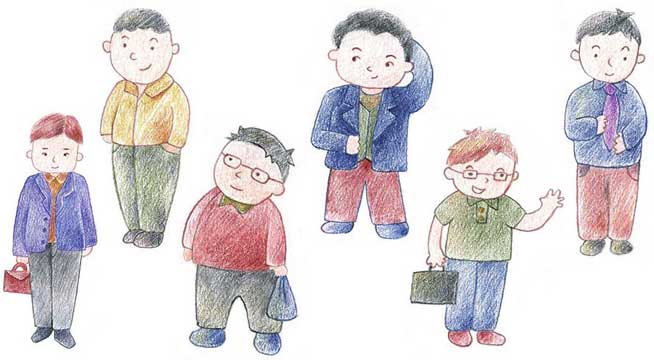 爸爸简笔画