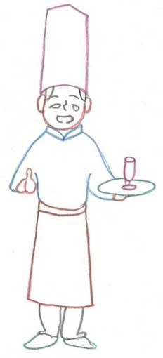 厨师简笔画