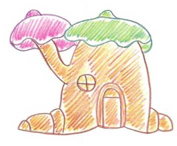 卡通房子简笔画