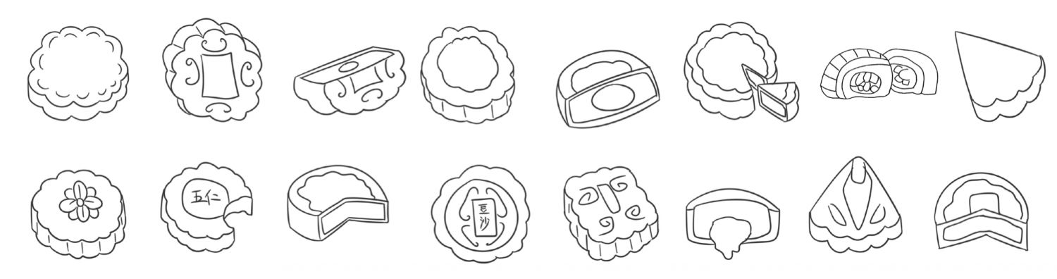 月饼简笔画