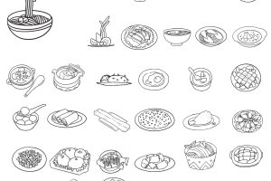 中餐简笔画