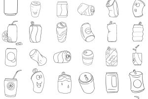 饮料简笔画