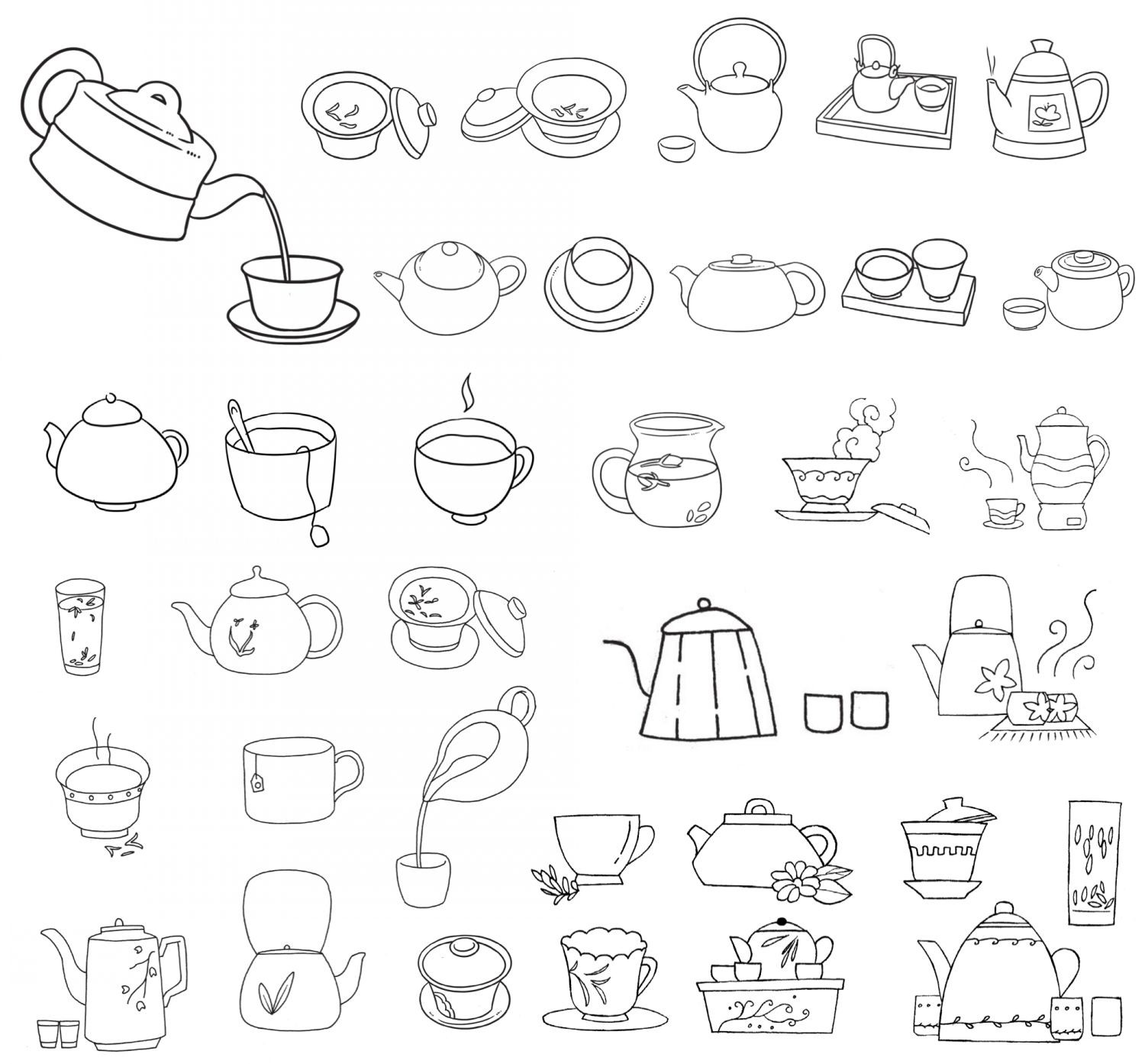 茶简笔画