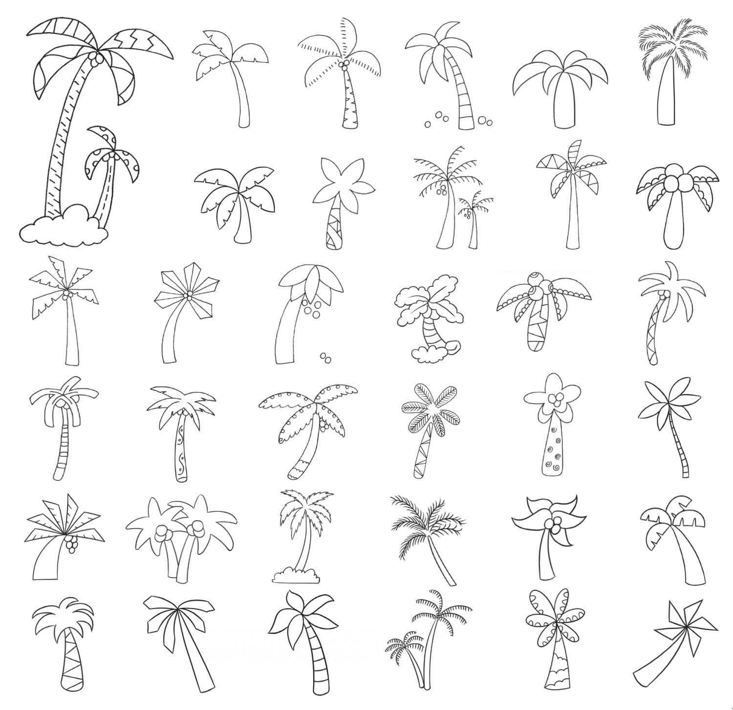 椰子树简笔画