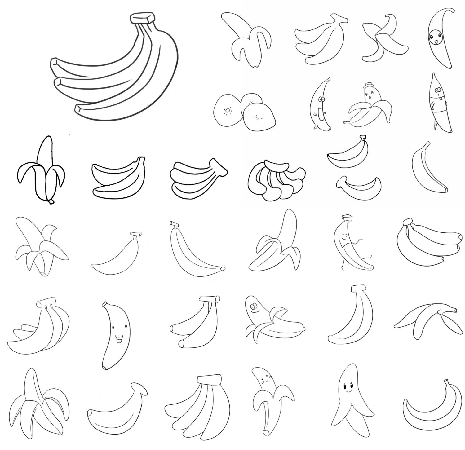 香蕉简笔画