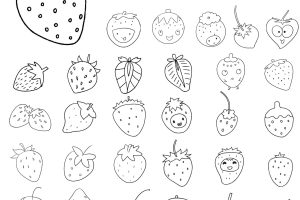 草莓简笔画