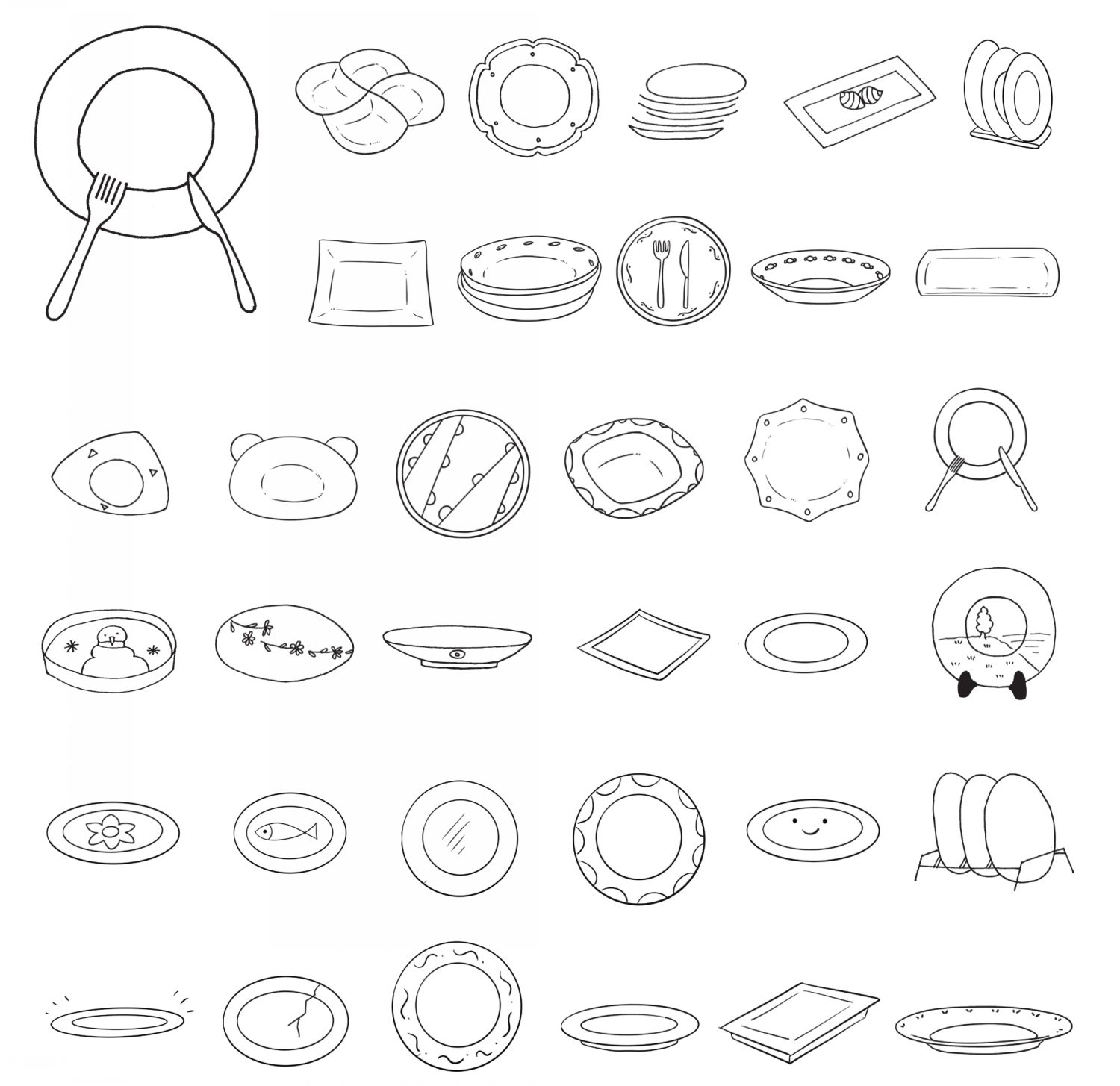 盘子简笔画