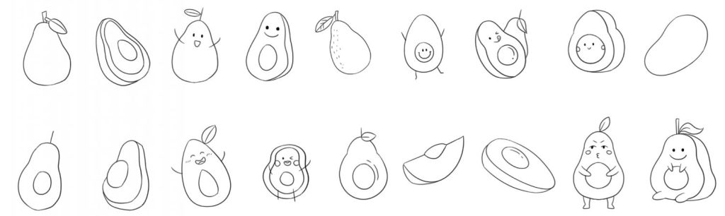 牛油果简笔画