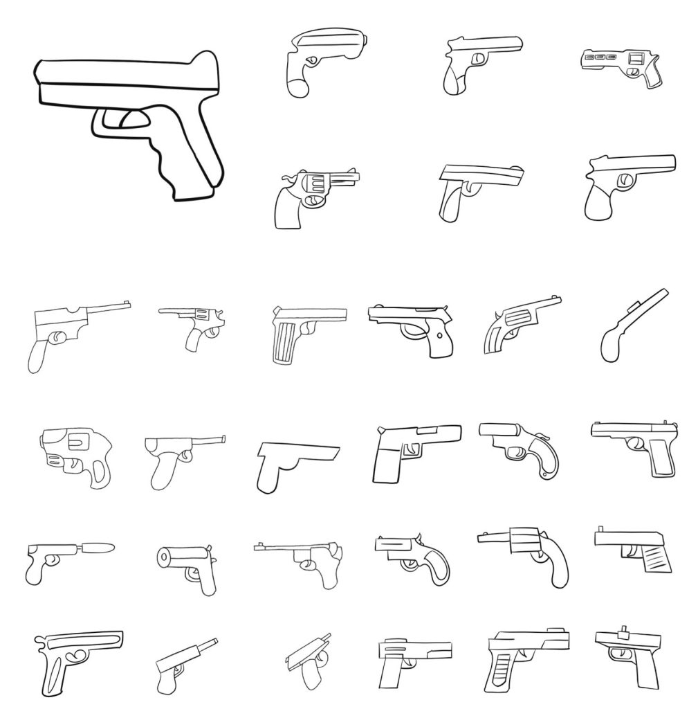 玩具手枪简笔画