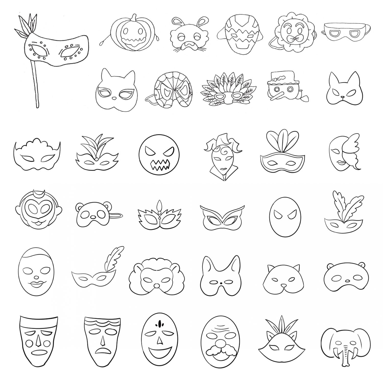 面具简笔画