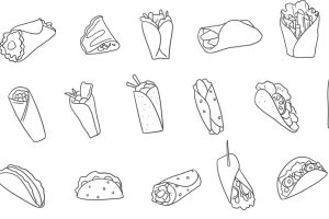 卷饼简笔画