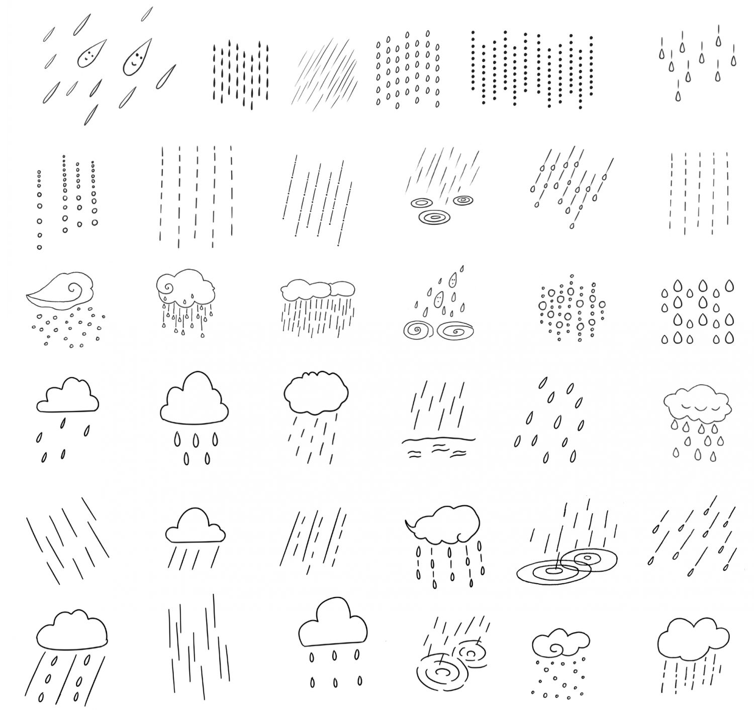 雨简笔画