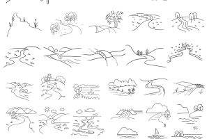 河流简笔画