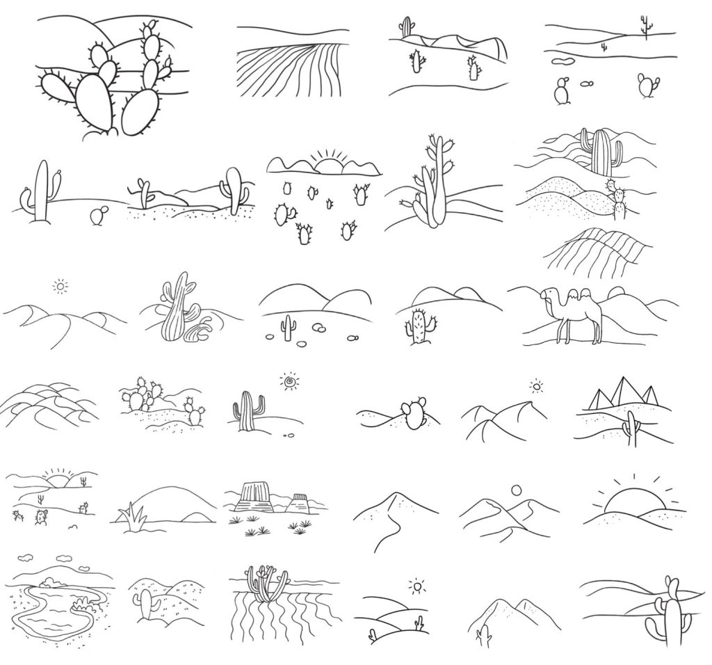 沙漠简笔画