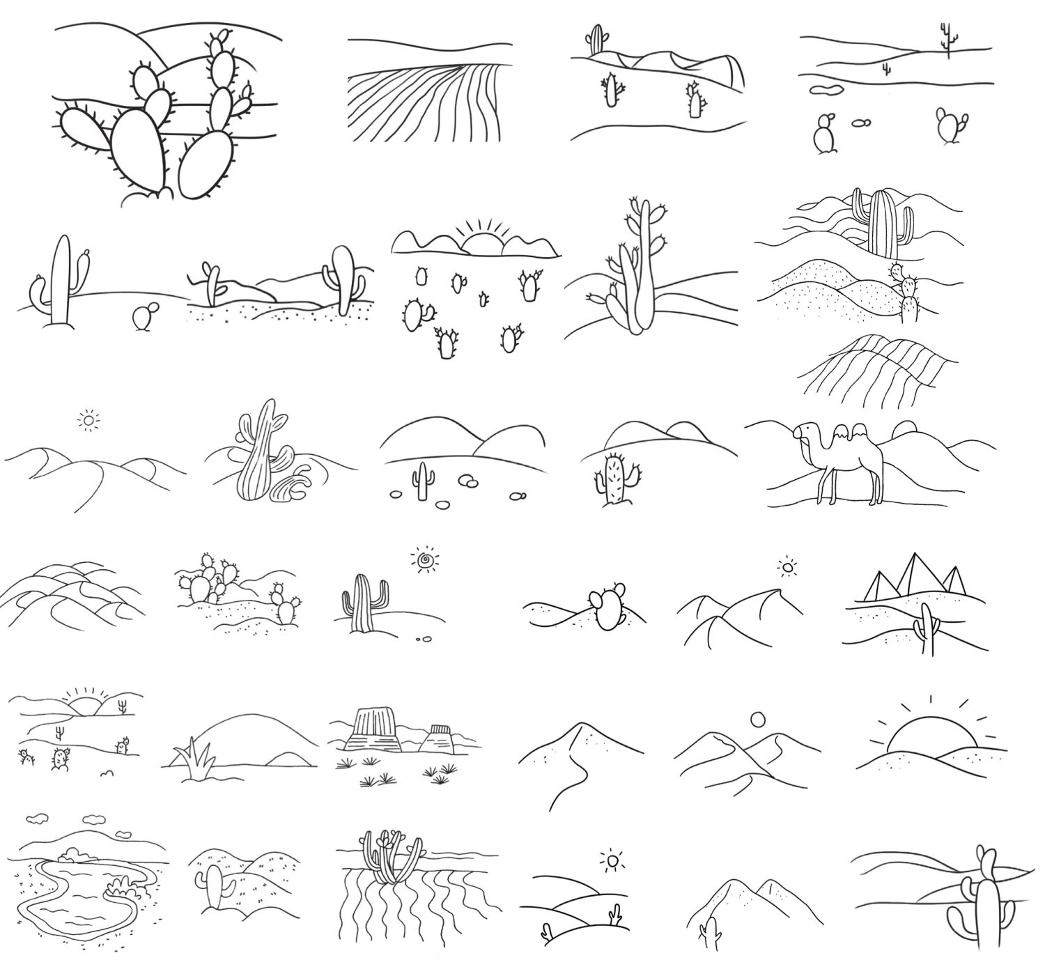 沙漠简笔画