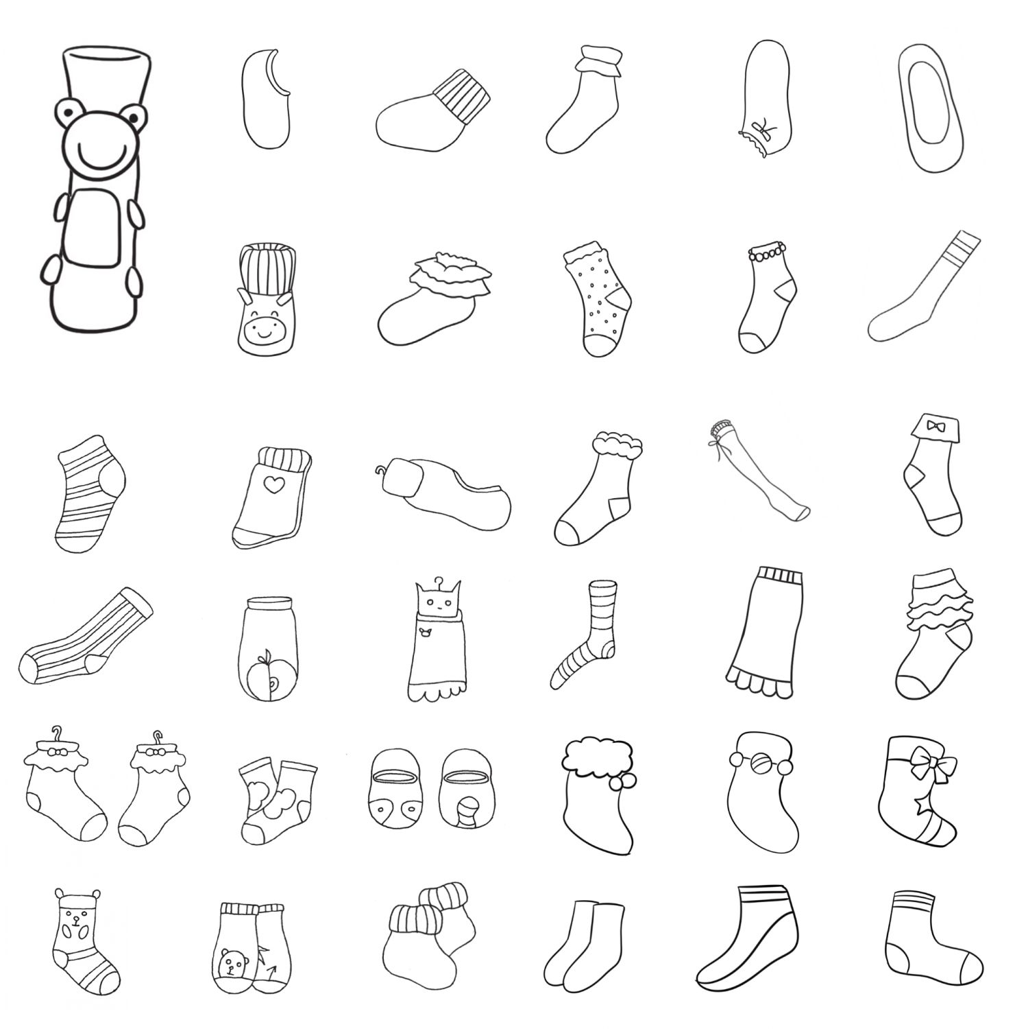 袜子简笔画