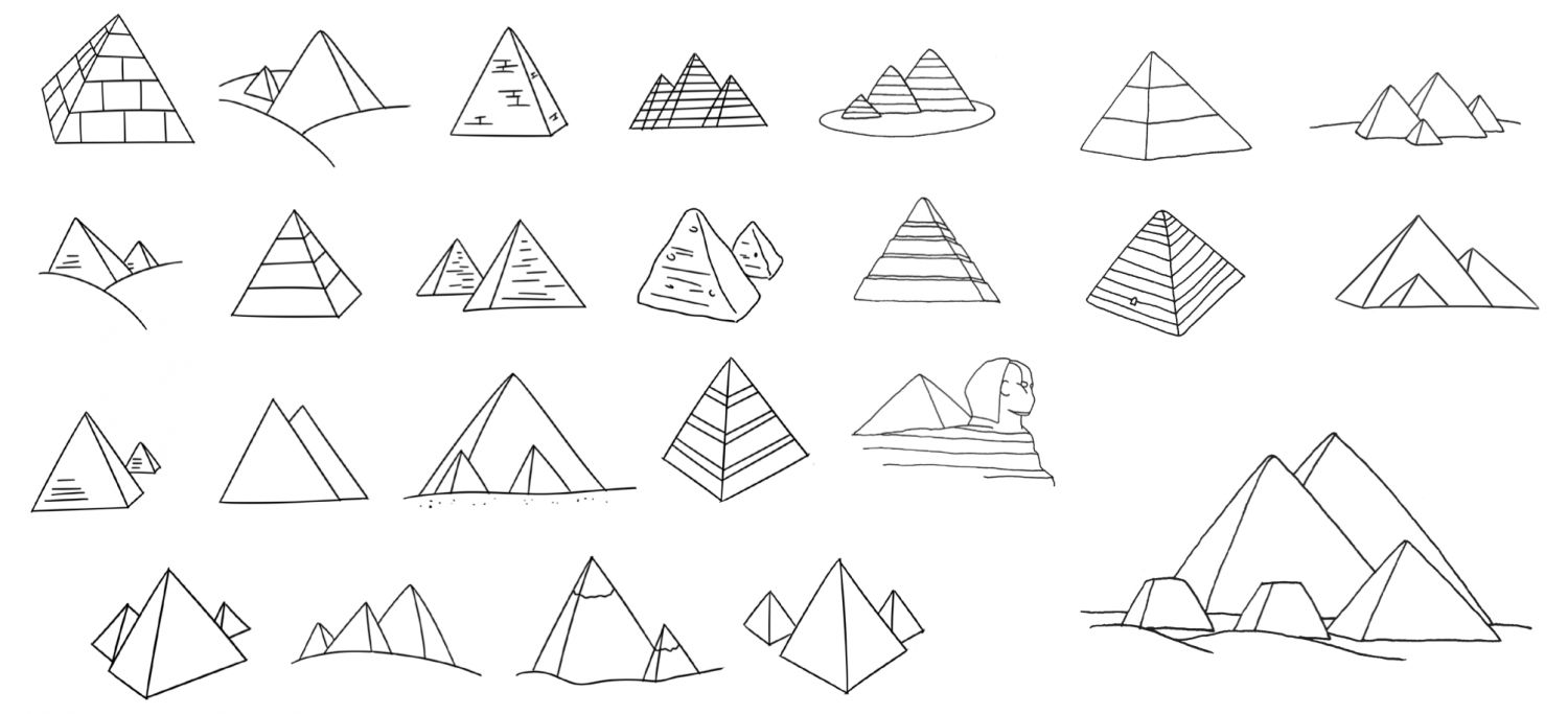 金字塔简笔画