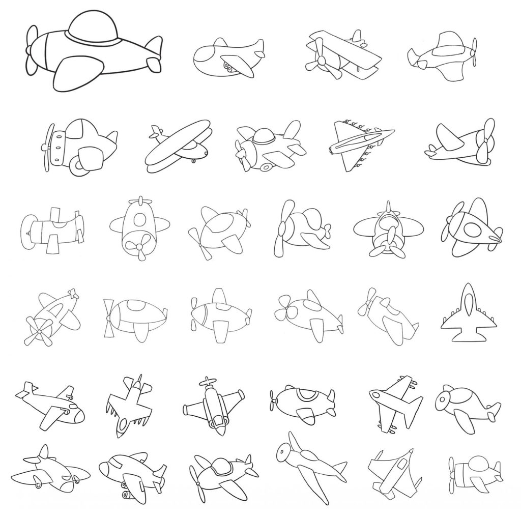 战斗机简笔画