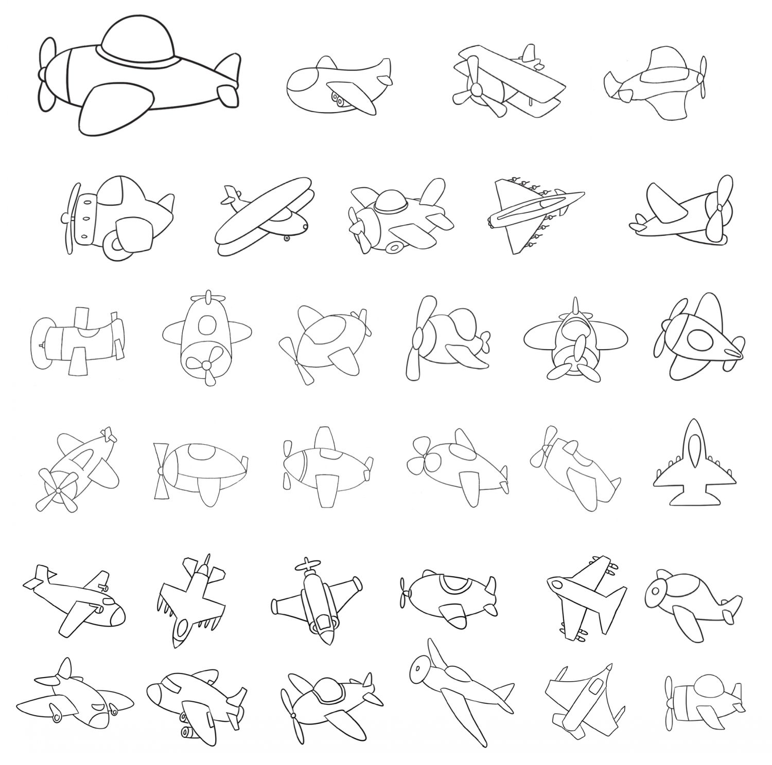 战斗机简笔画