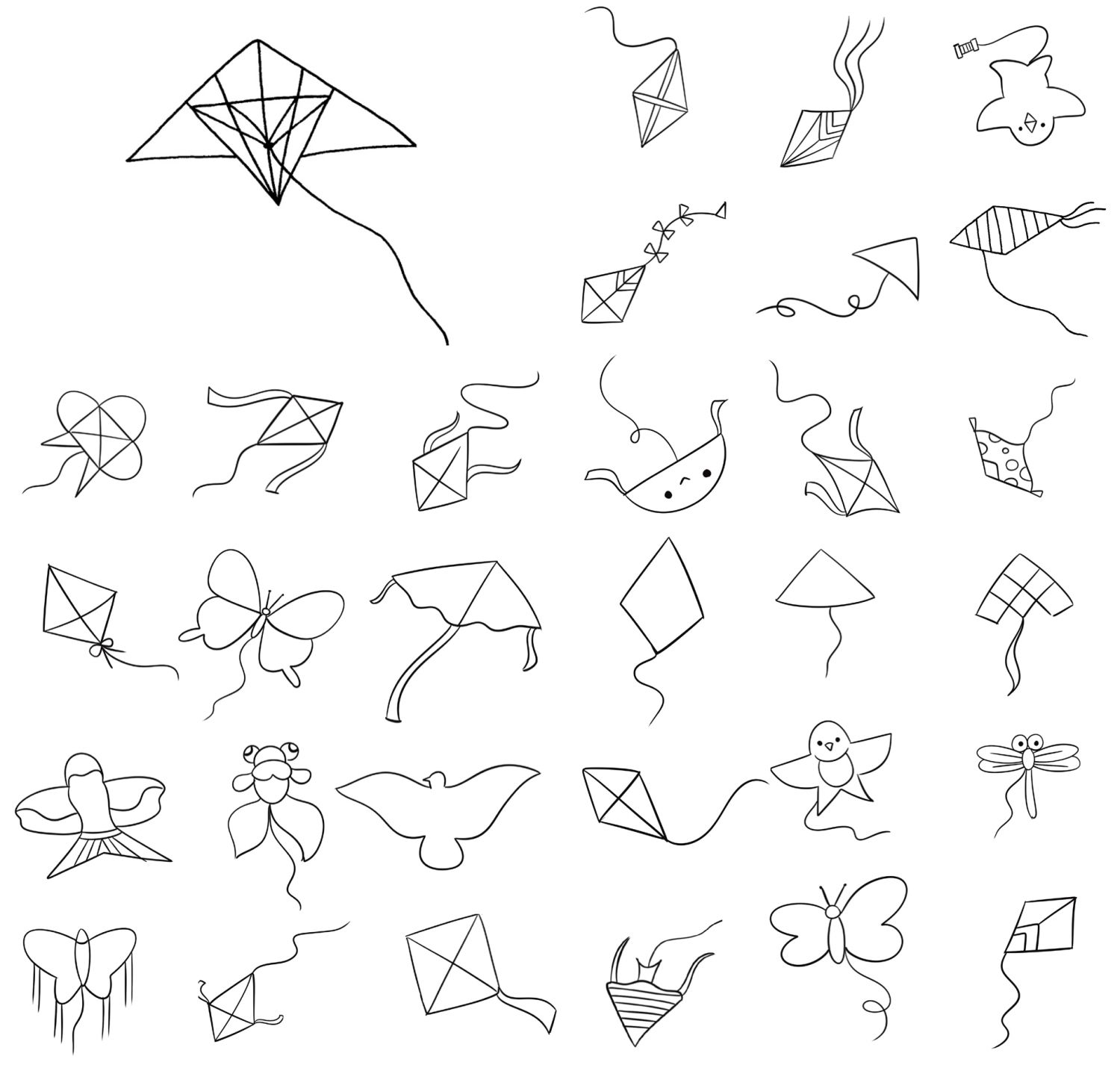 风筝简笔画