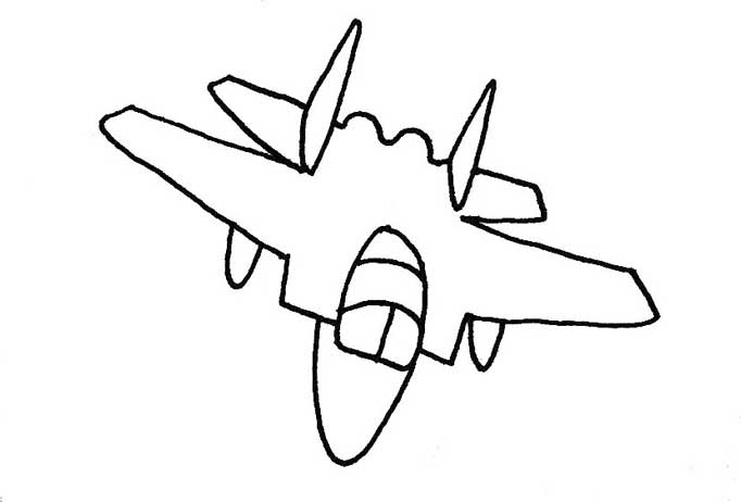 轰炸机简笔画